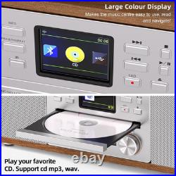 10-In-1 Retro Bluetooth Record Player with Built-In Stereo Speakers Wireless 3