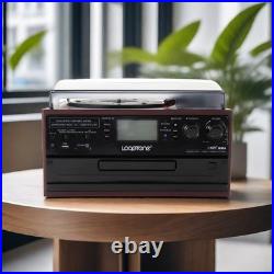 10 in 1 Bluetooth In/Out Record Player 3 Speed Vinyl Vintage Turntable CD Player