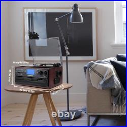 10 in 1 Bluetooth In/Out Record Player 3 Speed Vinyl Vintage Turntable CD Player