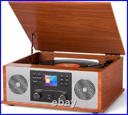 10 in 1 Bluetooth Record Player All-In-One Multimedia Center Stereo Speakers