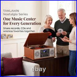 10 in 1 Bluetooth Record Player All-In-One Multimedia Center Stereo Speakers