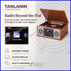 10 in 1 Bluetooth Record Player All-In-One Multimedia Center Stereo Speakers