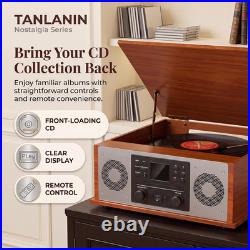 10 in 1 Bluetooth Record Player All-In-One Multimedia Center Stereo Speakers
