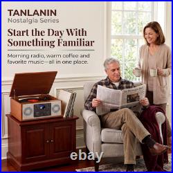 10 in 1 Bluetooth Record Player All-In-One Multimedia Center Stereo Speakers