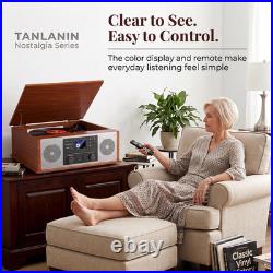 10 in 1 Bluetooth Record Player All-In-One Multimedia Center Stereo Speakers