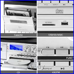 10-in-1 Record Player Vinyl Turntable with External Speakers, Bluetooth, USB