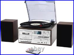 10 in 1 Record Player with External Speakers, 3 Speed Bluetooth Turntable Viny