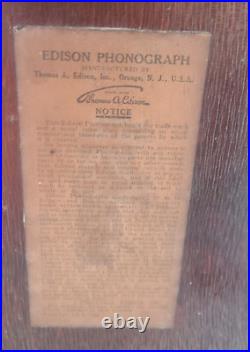 1912 EDISON Diamond Disc A250 Upright Crank Record Player Phonograph + Records