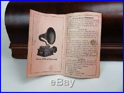 1912 Edison Opera Phonograph Mahogany Cylinder Record Player All Original