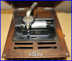 1913 Edison Model VIII Amberola Phonograph Cylinder Record Player WORKS
