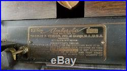 1913 Edison Model VIII Amberola Phonograph Cylinder Record Player WORKS