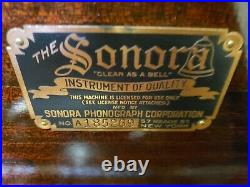 1918 SONORA Intermezzo Working Hand Crank Victrola Record Player Phonograph