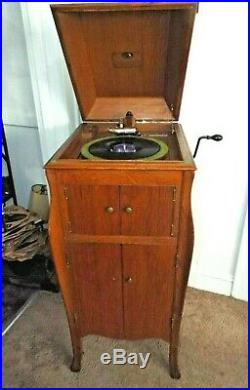 1918 Victor Victrola VV-X-A RARE OAK Phonograph Record Player WORKS GRT Refinish