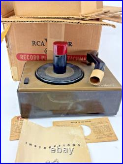 1950's RCA Victor Record Player Never Unpacked Model 45-J Appears NOS Scarce