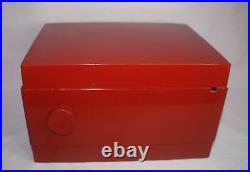 1950's Sea Breeze Trinspeed Record Player Red Model 121 Multi-speed Portable