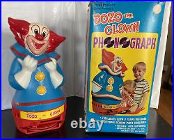 1950s Bozo the Clown Standing Record Player Phonograph