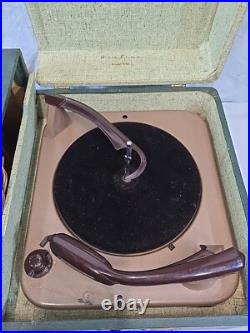1954 Montgomery Ward Airline 978B Phonograph 3 Tube 3 Speed 78 Record Player