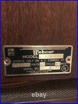 1954 Webcor Concerto 1138-1 Vintage Tube Record Player