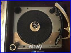 1960'S Vintage Antique Magnavox Astro-Sonic Stereo Radio/Record Player Console