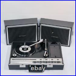 1970's Panasonic SG-674 Stereo Suitcase Radio Turntable Record Player WithSpeakers 1970's Panasonic SG-674 Stereo Suitcase Radio Turntable Record Player WithSpeakers