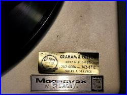 1970's VINTAGE MAGNAVOX Micromatic SOLID STATE Record Player + Record CLEANER