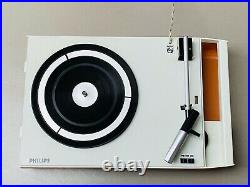 1970s Rare Vintage Philips 113 Portable Design Record Player Turntable Serviced