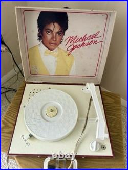 1984 Vintage Michael Jackson Vanity Fair Phonograph/ Record Player