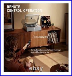 1 BY ONE Automatic Record Player Bluetooth Turntable, Remote Control, 33/45RPM