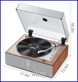 1 BY ONE Automatic Record Player Bluetooth Turntable, Remote Control, 33/45RPM