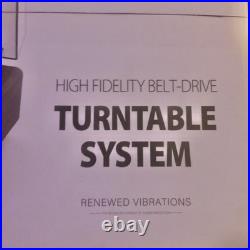 1 By One High Fidelity Belt Drive Turntable/Record Player New in Box