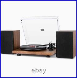 1 by ONE Record Player, Hi-Fi System Bluetooth Turntable with 36 Watt Speakers 1 by ONE Record Player, Hi-Fi System Bluetooth Turntable with 36 Watt Speakers