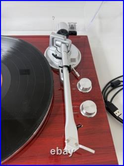 1byOne 1-AD07US01 Belt Drive Bluetooth Turntable Record Player MM Cartridge Box