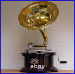 25 Fully Working Phonograph Antique Gramophone win-up record player Phonograph 25 Fully Working Phonograph Antique Gramophone win-up record player Phonograph