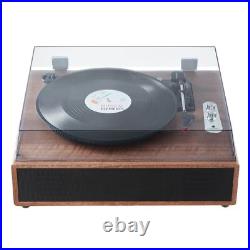 3-Speed Vinyl Record Player with10W Speakers Bluetooth RCA Output 33/45/78 RPM