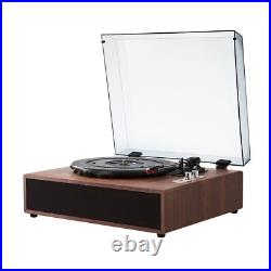 3-Speed Vinyl Record Player with10W Speakers Bluetooth RCA Output 33/45/78 RPM