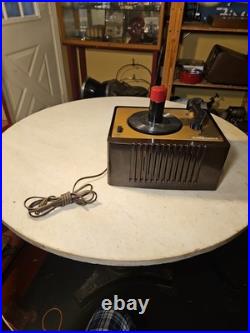 50's RCA Victor Brown Bakelite 45 Rpm Record Player Phonograph Nice Estate Find