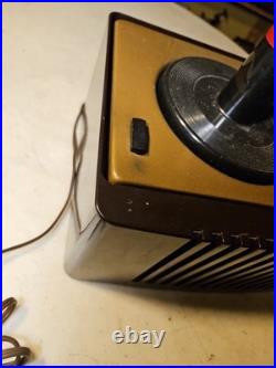 50's RCA Victor Brown Bakelite 45 Rpm Record Player Phonograph Nice Estate Find