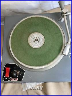 60s GATES CB-77 12 Broadcast Record Player Turntable-To Restore Sold AS IS