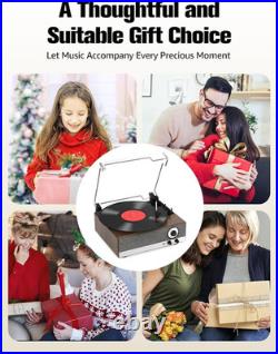 7-In-1 Vinyl Record Player, Bluetooth Belt Drive Turntable