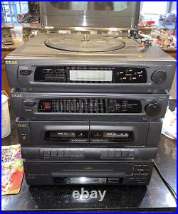90s Vintage Record Player CD Radio Dual Cassette all In One System