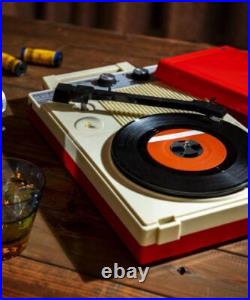 ANABAS GP-N3R Audio Nostalgic Portable Vinyl Records LP Player Red color ANABAS GP-N3R Audio Nostalgic Portable Vinyl Records LP Player Red color