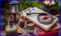 ANABAS GP-N3R Audio Nostalgic Portable Vinyl Records LP Player Red color