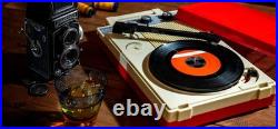 ANABAS GP-N3R Audio Nostalgic Portable Vinyl Records LP Player Red color