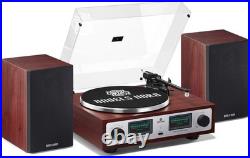 ANGELS HORN Bluetooth Turntable with Built-in Phono Preamp, 2-Speed Belt Drive