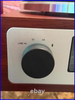 ANGELS HORN Bluetooth Turntable with Built-in Phono Preamp, 2-Speed Belt Drive