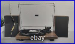 ANGELS HORN High Fidelity Vinyl Record Player, Bluetooth Turntable, 2 Speed Belt