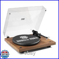 ANGELS HORN Turntable, Vinyl Record Player, Built-in Phono Preamp, Belt Drive