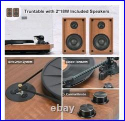 ANGELS HORN Vinyl Record Player Hi Fi System Bluetooth Turntable