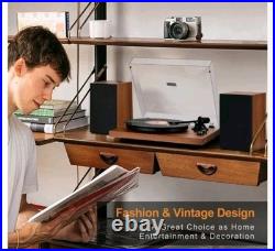 ANGELS HORN Vinyl Record Player Hi Fi System Bluetooth Turntable