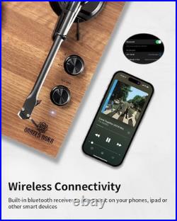 ANGELS HORN Vinyl Record Player, Hi-Fi System Bluetooth Turntable withspeaker